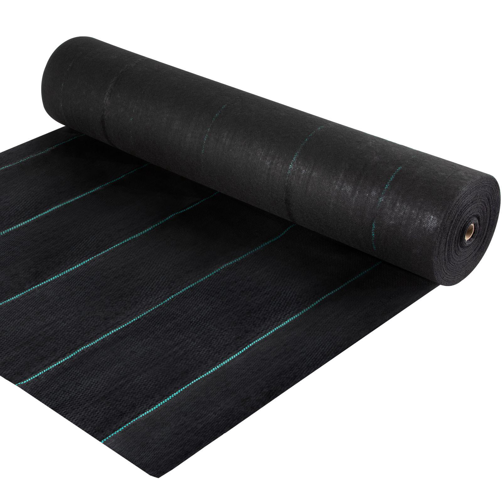 Heavy Duty 5.8oz Woven Weed Barrier Landscape Fabric 4ft x 300ft Black Geotextile Mat for Garden Patio Grass Control