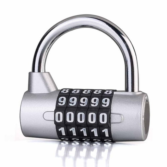 Heavy-Duty 5-Digit Combination Padlock for Gym Lockers & Cabinets - Secure