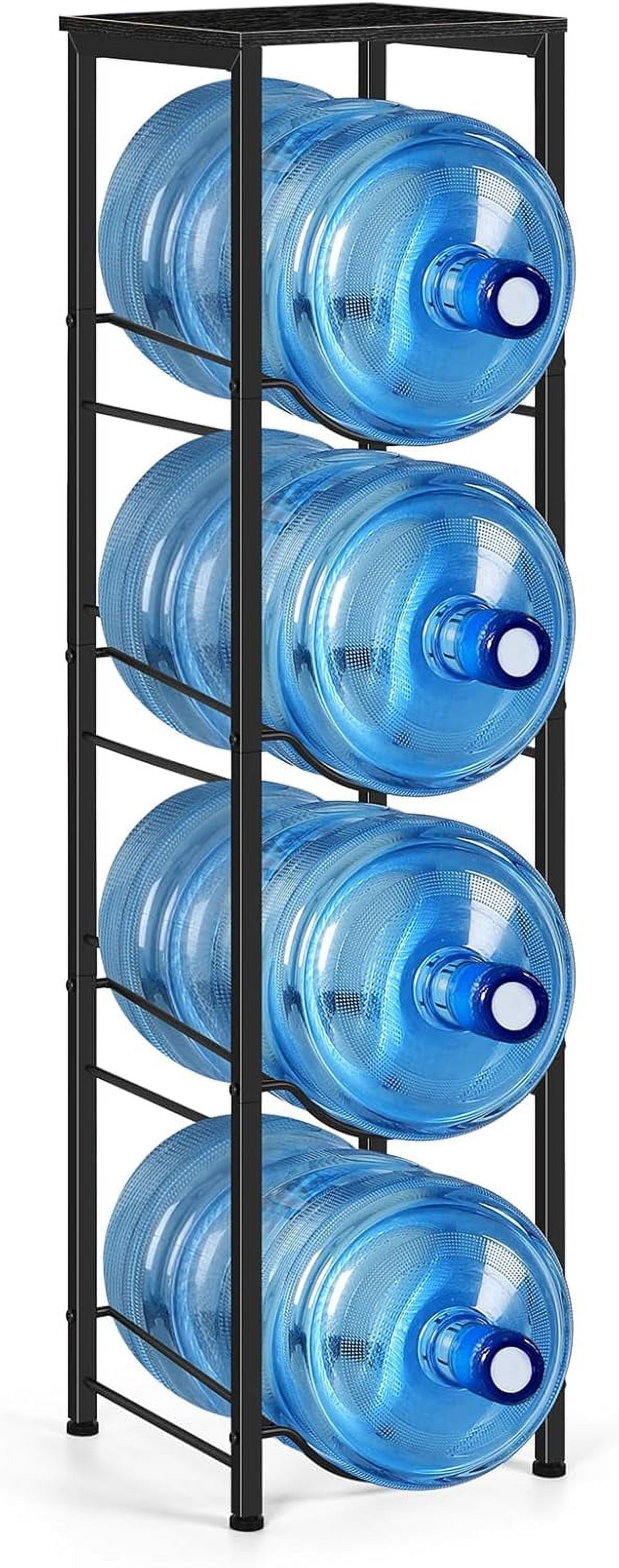 Heavy Duty 5 Gallon Water Bottle Holder with Storage Shelf - 4 Tier ...