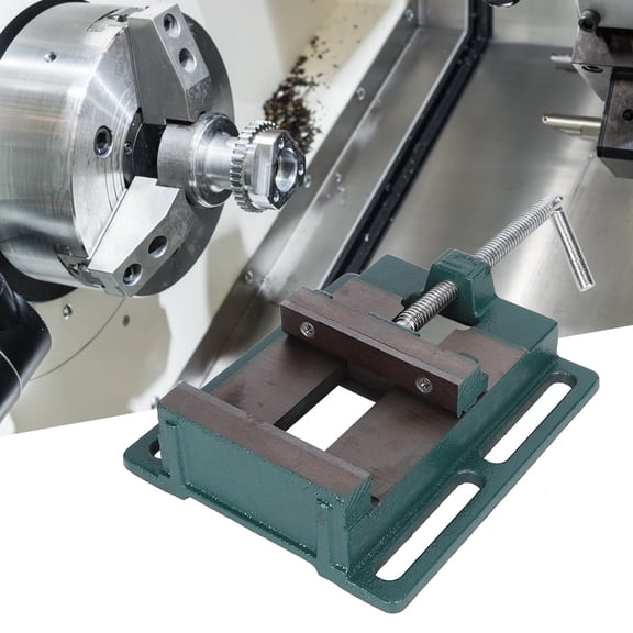 Heavy Duty 5 Inch Cast Iron Machine Vise with Fat Jaw Simple Bench and Drill Press Clamp Tool Woodworking Accessory Milling Maintenance Appliance 125mm