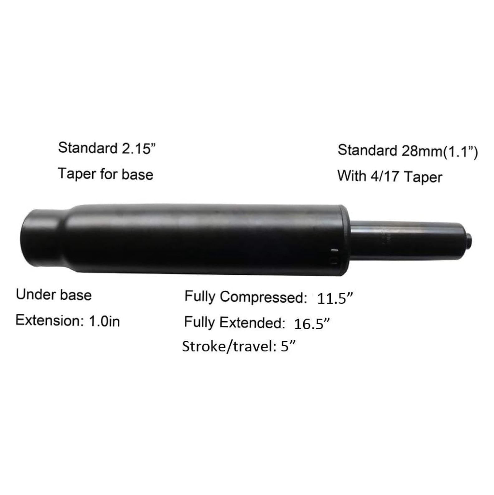 Heavy Duty 5" Stroke Replacement Office Chair Gas Lift Cylinder