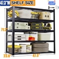 thumbnail image 1 of Heavy Duty 5-Tier Adjustable Metal Shelving Unit, 2500 LBS Total Capacity, Powder-Coated Storage Rack, Utility Shelf for Garage, Basement, Warehouse, Kitchen & Dorm, 1 of 13