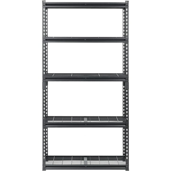 Heavy Duty 5 Tier Garage Shelving Unit, 2000 lbs Capacity Adjustable Storage Shelves, Industrial Strength Metal Rack
