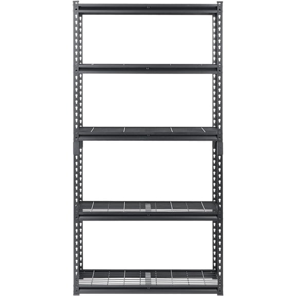 Heavy Duty 5 Tier Garage Shelving Unit, 2000 lbs Capacity Adjustable Storage Shelves, Industrial Strength Metal Rack