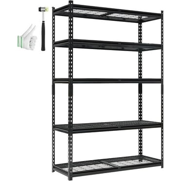Heavy Duty 5-Tier Garage Shelving Unit – 48" x 18" x 72", 2000 lbs Capacity, Adjustable Storage Rack