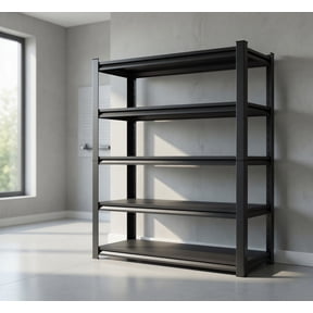 Heavy Duty 5-Tier Metal Storage Shelving Unit, 46" W x 19.6" D x 72" H, 2000 lbs Total Load, Adjustable Industrial Utility Rack for Garage, Warehouse & Pantry Organization