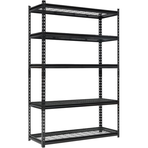 Heavy Duty 5-Tier Shelving Unit, 2500 lb Capacity Adjustable Metal Storage Rack, 47" x 18" x 71"