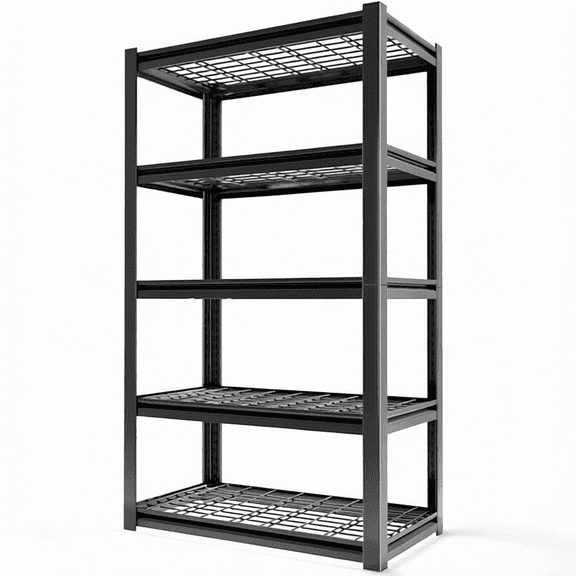 Heavy Duty 5-Tier Steel Storage Shelving Unit, 72"H x 35"W x 16"D, Adjustable & Boltless Assembly, 3000 lbs Capacity