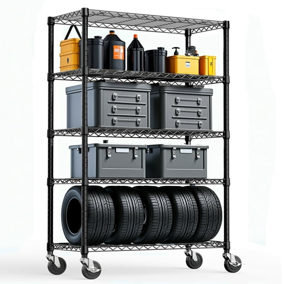 Heavy Duty 5-Tier Wire Shelving Unit Adjustable Storage Rack