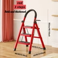 thumbnail image 1 of Heavy-Duty 500 Capacity 5-Step Folding Ladder with Anti-Slip Treads, Thickened -Like Plastic (500 Weight Capacity per Step) - Lightweight Portable Collapsible Step Stool, 1 of 7