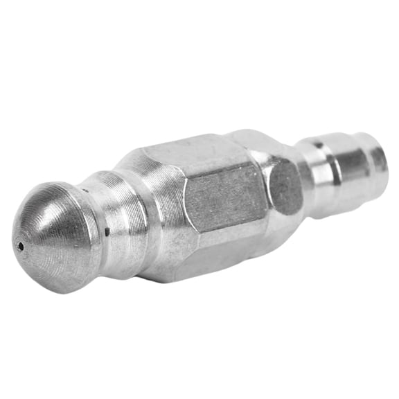 Heavy Duty 5000 PSI Stainless Steel Sewer Jetter Nozzle with 1/4 Inch Quick Connect for Power Pressure Washers (1.9 in / 5.0 cm)