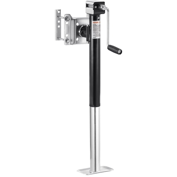 Heavy Duty 5000 lbs Dynamic Load Capacity Swivel Bolt On Trailer Jack with Handle 14.3 Inch Lift for RV Horse Utility and Yacht Trailers