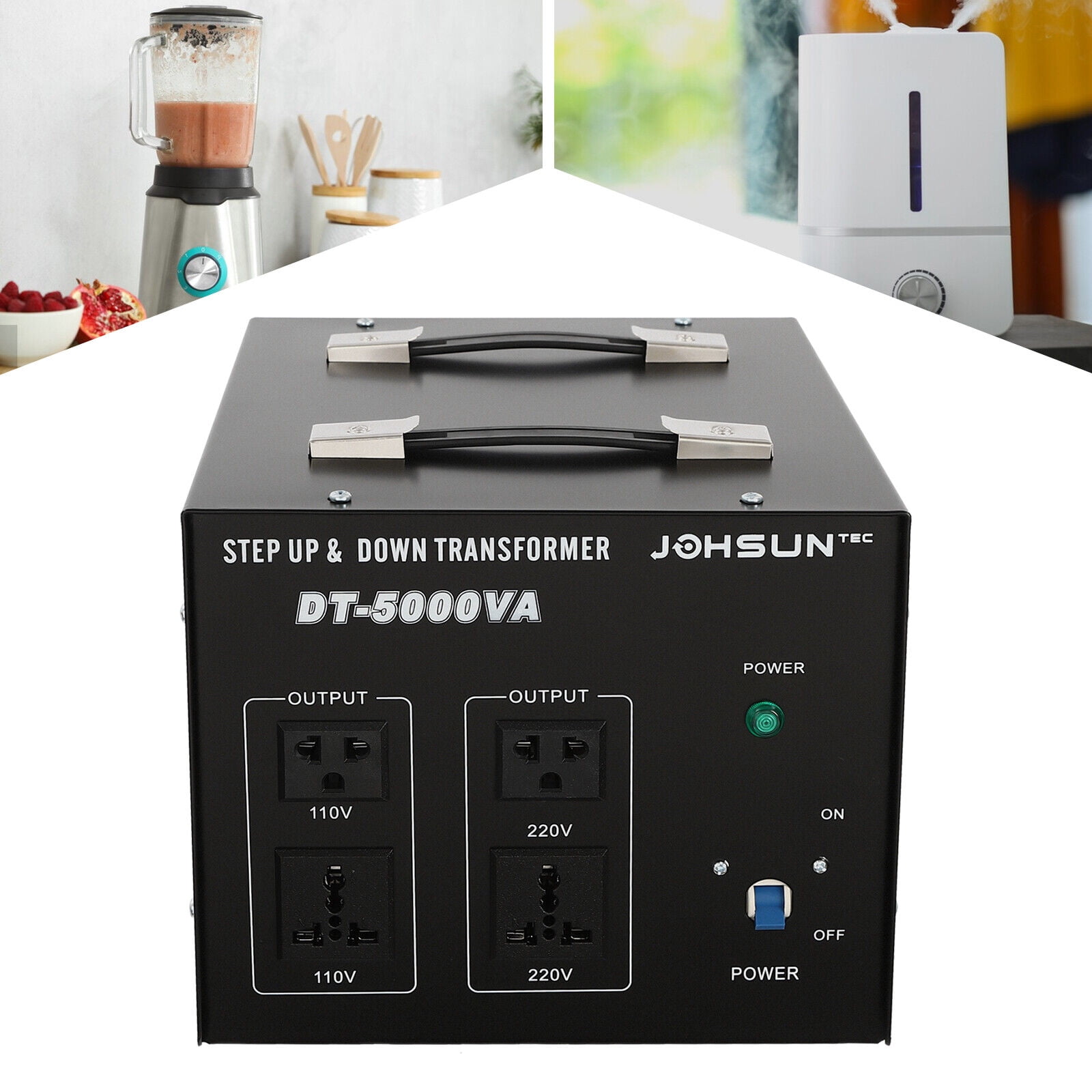 Heavy Duty 5000W Voltage Transformer Step Up/Down 110V to 220V Converter