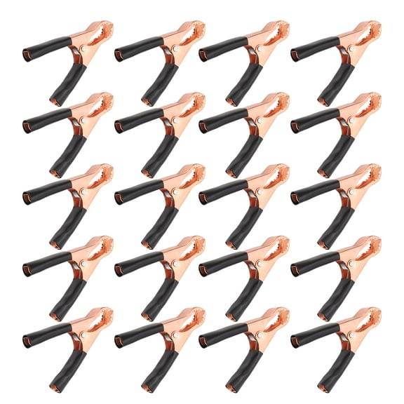 Heavy Duty 50A Electric Test Clip 22mm Opening Insulated Safety Clamp for Welding and Electronic Equipment 20-Pack / 20 Pcs (0.9 inches / 22 mm)