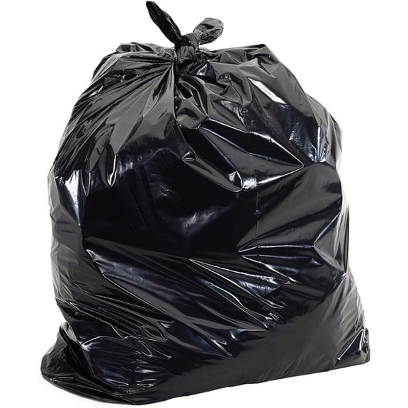 Heavy Duty 56 Gallon Trash Bags - (Huge 100 Pack/w Flap Ties) - 2.0 MIL (Equivalent) 43" x 46" Star Sealed Bottom Thick Garbage Bags for Contractors, Lawn, Leaf, Yard Waste, Commercial Kitchen