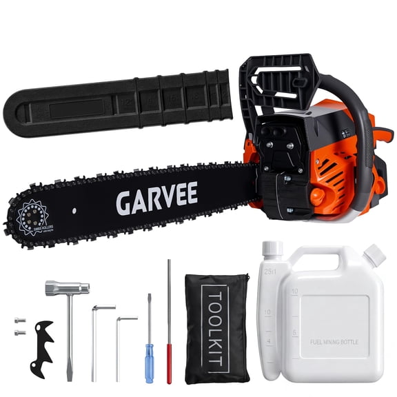 Heavy Duty 58cc Gas Chainsaw - 20/16 Inch Bar Options, Professional 2-Stroke Engine, Quick Start, Chain Brake, Anti-Vibration, Auto Oiler - Ideal for Tree Cutting, Wood Trimming, Land Clearing