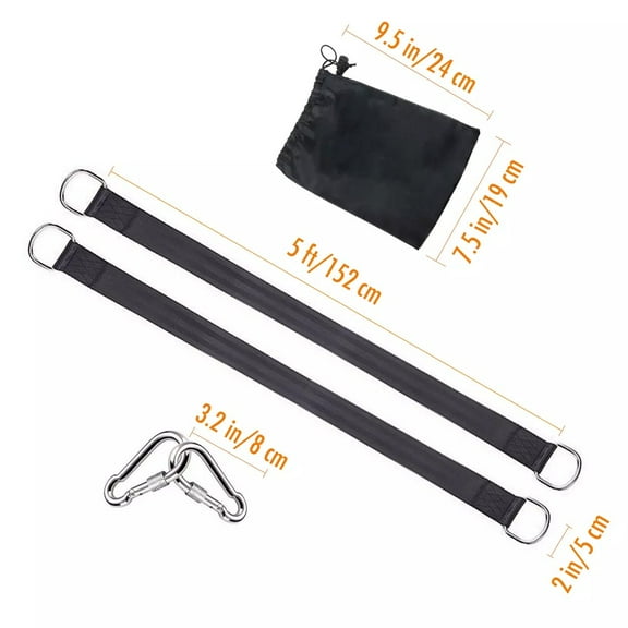 Heavy-Duty 5FT The Tree Swing And Hanging Kit - 2200LB Capacity Tree Swing And Hanging Kit For Sewing Stainless-steel Carabiner