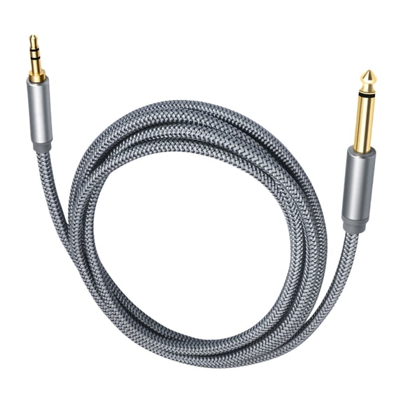 Heavy Duty 6.35mm Male To 3.5mm Male Auditory Cable For Amplifiers And Professional Sound Systems