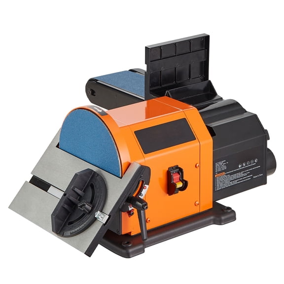 Heavy-Duty 6" Disc Sander and 4x36 Inch Belt Sander with 5A Motor, Aluminum Worktable for Metal and Wood Finishing