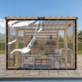 thumbnail image 1 of Covers & all Clear Vinyl Tarps with Grommet, (6' H x 10' W, Clear) 18 oz, 560 GSM 20 mil Waterproof & Tear Resistant Vinyl Coated PVC Material Tarpaulin, Perfect for Indoor & Outdoor Use, 1 of 7