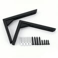 thumbnail image 1 of Heavy Duty 6 Inch Shelf Bracket (2-Pack) - Stainless Steel Wall Mounted Support Bracket for Shelves, 1 of 7