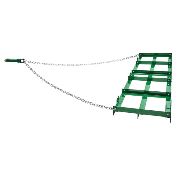 Heavy Duty 6 ft Tow Behind Drag Harrow with Adjustable Tines, ATV Tractor Landscape Rake for Yard Leveling and Driveway Grading