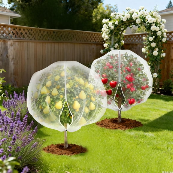 Heavy Duty 60 Mesh Garden Netting Zipper Drawstring Insect Bird Barrier 2 Pack