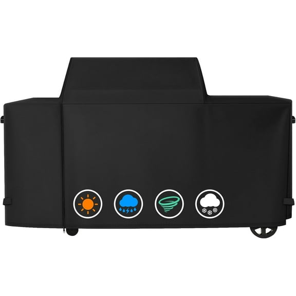 Heavy Duty 600D Polyester Cover Compatible with Traeger Grills BAC776 Woodridge Pro and Woodridge Elite Grills Replacement Covers Full-Length All Weather Grill Accessory