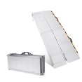 thumbnail image 1 of Heavy Duty 600Lb Folding Aluminum Wheelchair Ramp Portable, Lightweight w/ Safety Lock & Non-Slip Grip for Cars, Doorways, Steps, Curbs 7ft Four-fold, 1 of 8