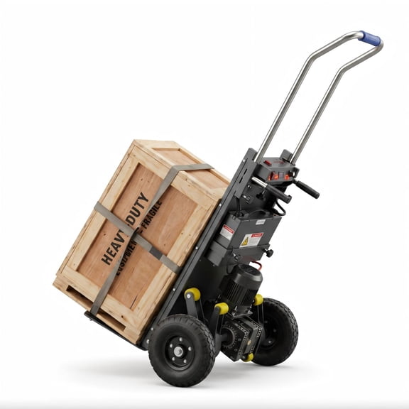Heavy Duty 600lbs Electric Stair Climbing Cart, Powered Stair Climber Hand Truck Trolly for Construction, Large Load Capacity Motorized Stair Climbing Dolly with Lithium Battery