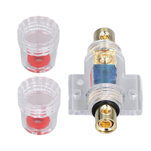 Heavy Duty 60A AFS Fuse Holder Car Audio Modification Upgrade High Performance Inline Electrical Protection Blocks for 0/4 Gauge Wire 3.54 Inches / 9.0 cm Length