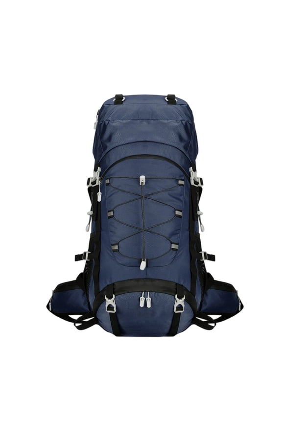 Heavy Duty 60L Trekking Backpack Ergonomic Adjustable Shoulder Strap Hiking Backpack Multiple Compartment For Camping