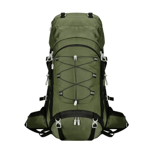 Heavy Duty 60L Trekking Backpack Ergonomic Adjustable Shoulder Strap Hiking Backpack Multiple Compartment For Camping