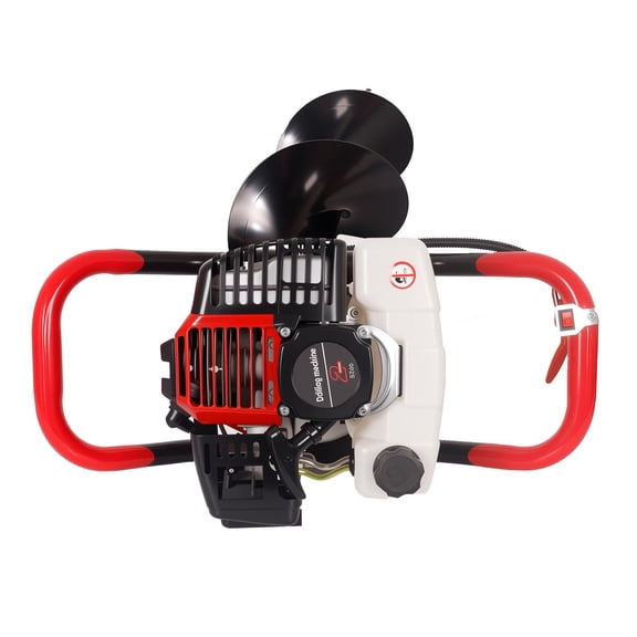 Heavy Duty 63CC Gas Post Hole Digger, 30 Inch Alloy Steel Auger with Replaceable Point, Earth Auger for Fence, Tree Planting, Farm & Garden Use
