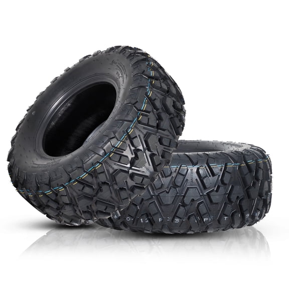 Heavy Duty 6PR Tubeless ATV/UTV Tires Set – All-Terrain Power Sports Tires for Off-Road, Mud, Sand, Dirt, Snow, Street & Trail – Durable Replacement Fits 27x11x12 Rims – Specs: 27X11-12 6PR