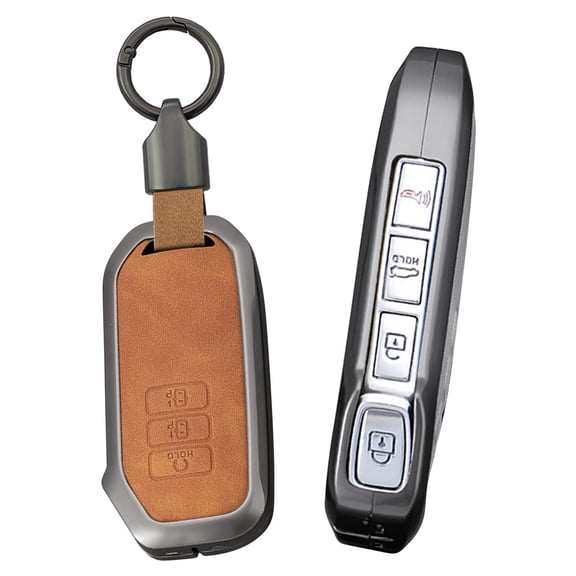 Heavy-Duty 7-Button Zinc Alloy Smart Key Fob Cover for Kia EV6 GT-Line K8 V6 Sportage Niro Hybrid 2023 Sorento Keyless Entry Remote Case with Metal Keychain Holder