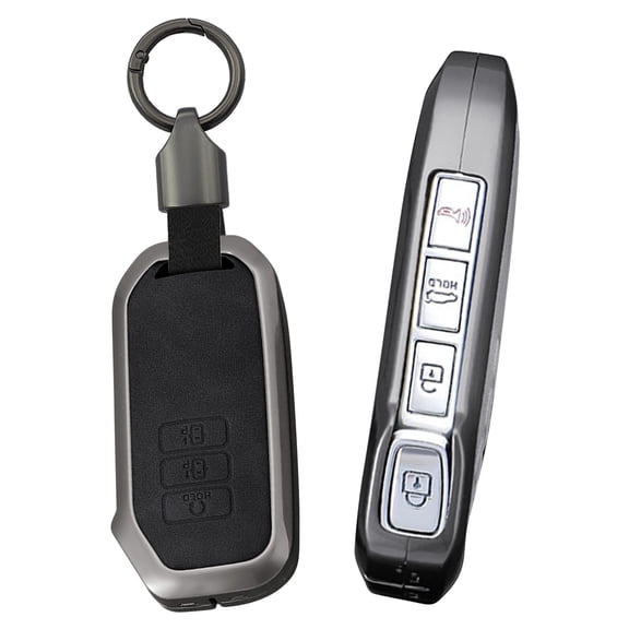 Heavy-Duty 7-Button Zinc Alloy Smart Key Fob Cover for Kia EV6 GT-Line K8 V6 Sportage Niro Hybrid 2023 Sorento Keyless Entry Remote Case with Metal Keychain Holder