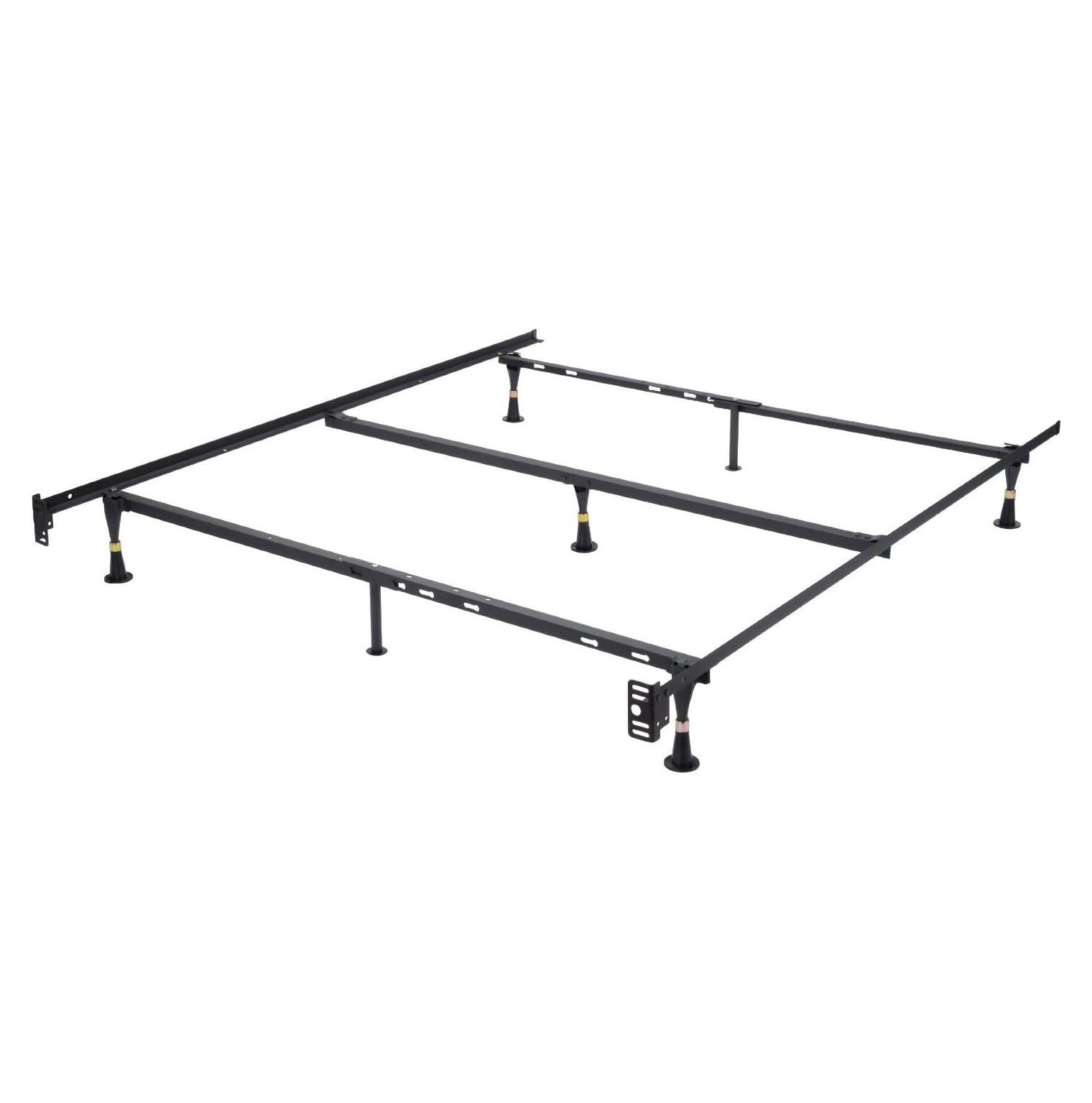 Heavy Duty 7Leg Adjustable Metal Queen, Full, Full XL, , XL, Bed Frame