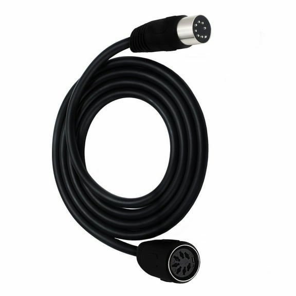 Heavy Duty 7 Pin DIN Male to Female Extended Cord Adapter Plug Extension Cable for Naim Systems Receiver Monitor