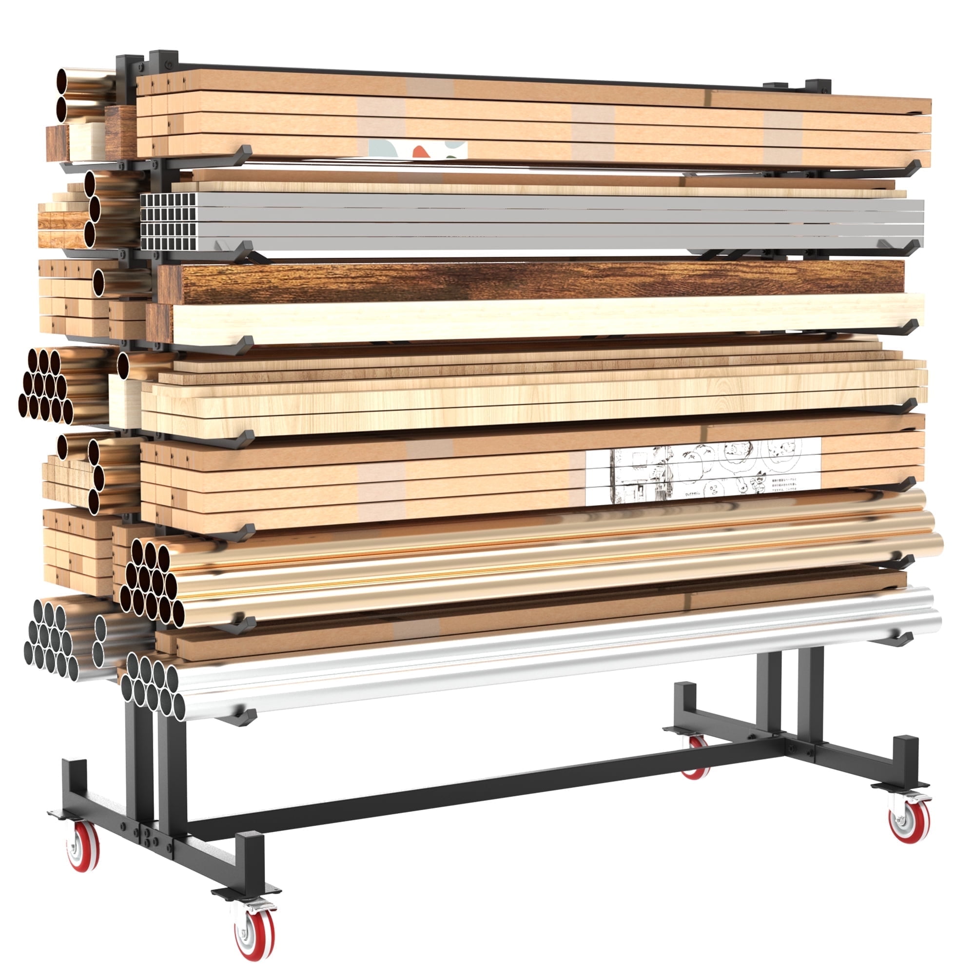 Heavy-Duty 7-Tier Storage Rack - 2000lb Load Rating Adjustable Lumber ...