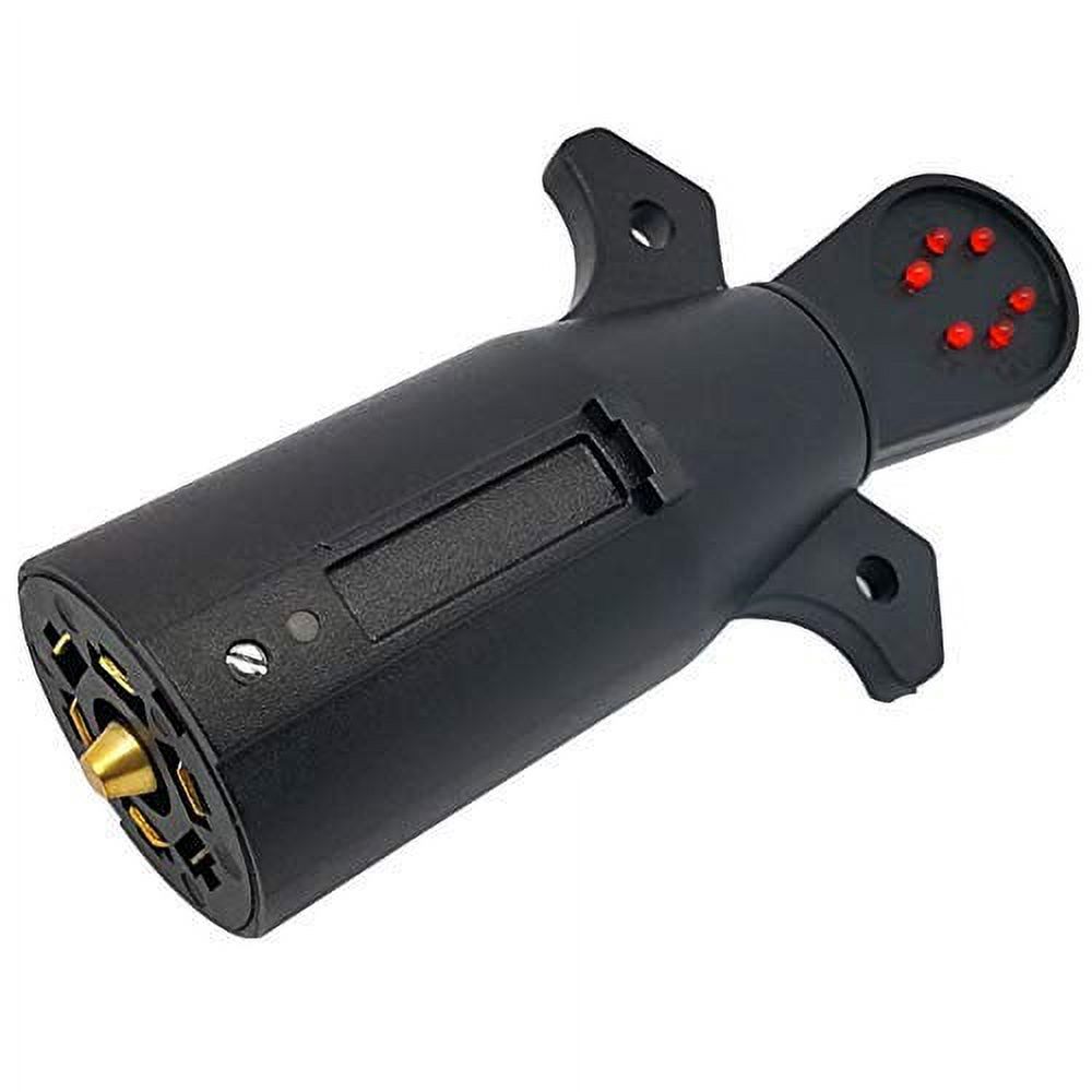 Heavy Duty 7Way Trailer Light Circuit Connector Tester w/LED 7 Pin