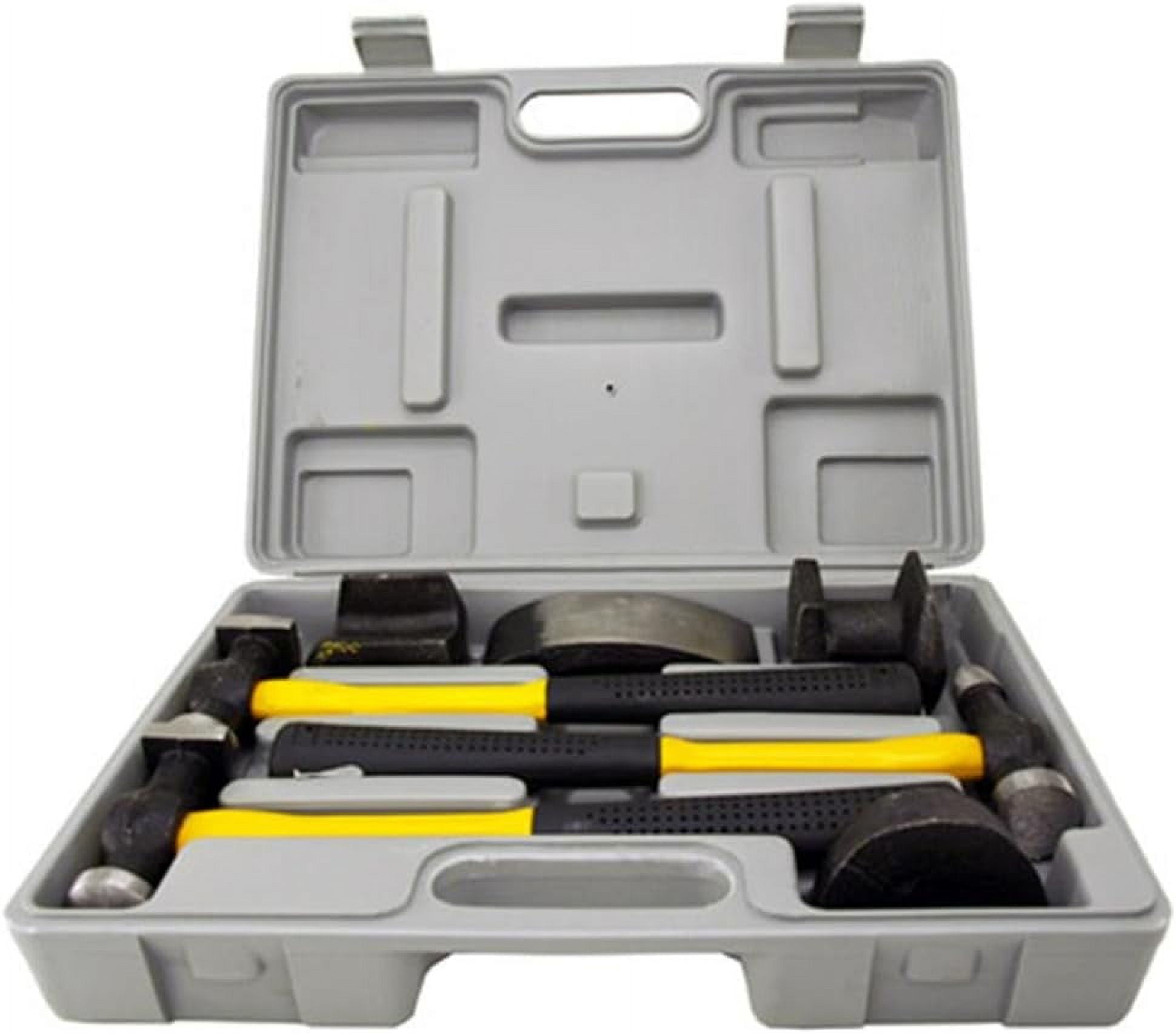 Heavy Duty 7Piece Auto Body Hammer Dolly Kit With Fiberglass Handles