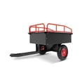 thumbnail image 1 of Heavy-Duty 750 LBS Capacity Poly Dump Cart - Quick-Release Dumping, 10" Tires, 15 Cubic Feet Steel Trailer for Garden, Yard & Towing Behind Lawn Mower, 1 of 7