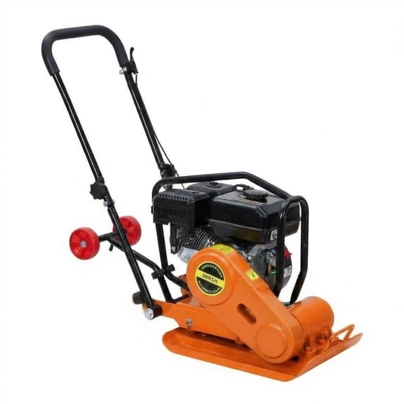 Heavy Duty 7HP Plate Compactor 212CC Gas Engine, 5600 VPM, 4200 Lbs Force 22.1x15.9 Inch Vibratory Tamper for Soil, Asphalt, Pavers, Landscaping, Walkways, Patios 6.5HP Orange
