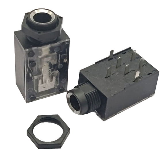 Heavy Duty 7Pin Sound Sockets 6.35mm Two Channel Female Jacks For Amplifiers And Mixers