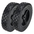 Pvc 2 Inch Solid Heavy Duty 8 Inch Solid Rubber Wheel Replacement 2 Pack 1/2 Bore ...
