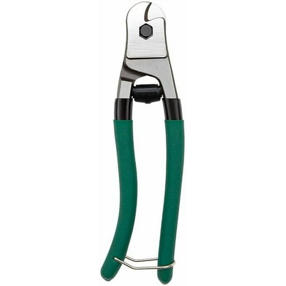Heavy Duty 8-Inch Steel Wire Cutters for Wire Rope, Bike Cables & DIY Projects, Professional Cable Cutting Pliers with Comfortable Safety Spring-Loaded Handle & Safety Lock
