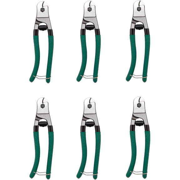 Heavy Duty 8-Inch Steel Wire Cutters for Wire Rope, Bike Cables & DIY Projects, Professional Cable Cutting Pliers with Comfortable Safety Spring-Loaded Handle & Safety Lock