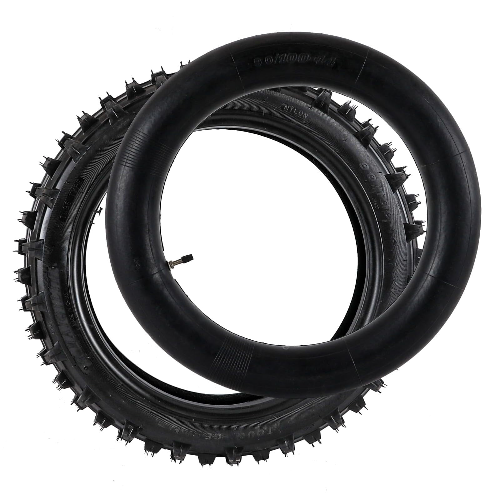 Heavy Duty 90/100-14 inch Rear Tire and Inner Tube for
