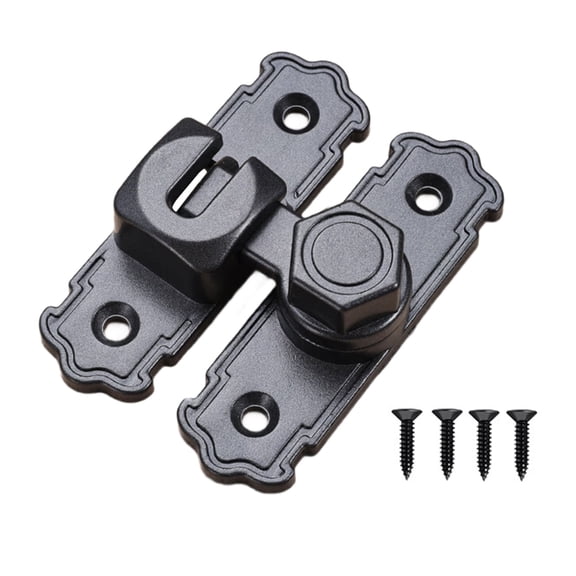 Heavy Duty 90/180 Degree Sliding Swing Latches Lock with Reinforced Security Design Simple Install for Barn door gate